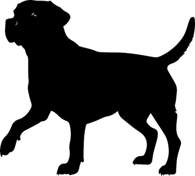 ラブラドール犬のベクトル シルエット イラスト黒色