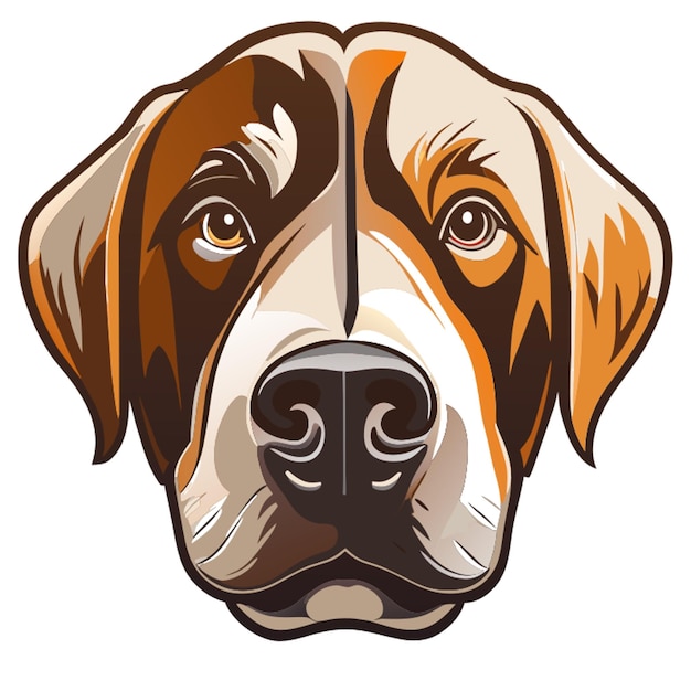 labrador dogfacecolor vector illustration