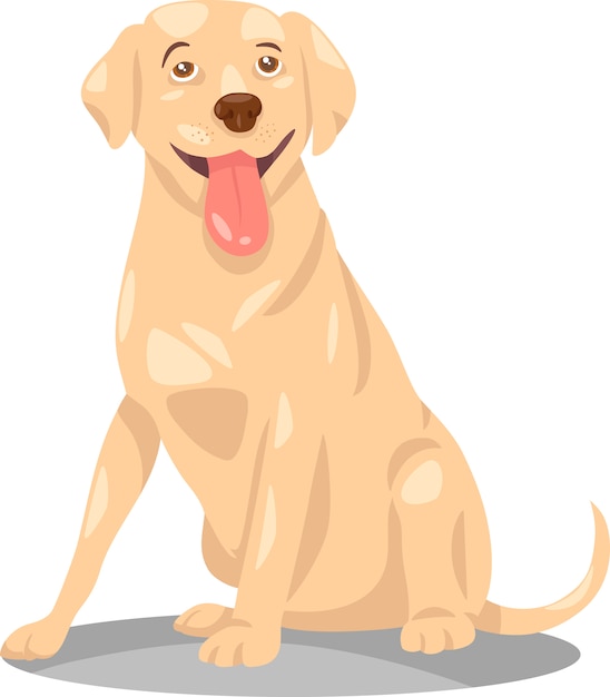 Vector labrador retriever dog cartoon