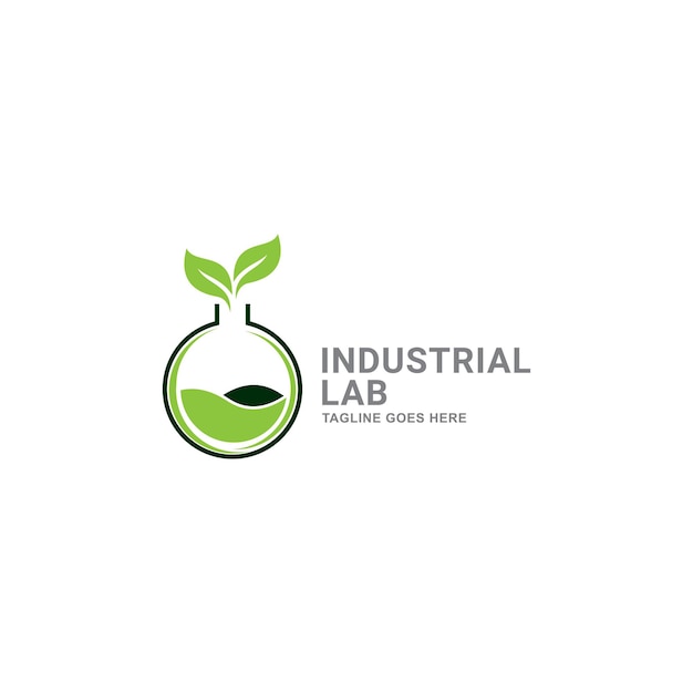 Modello di logo dell'industria dei laboratori