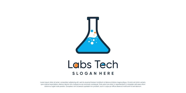 Labs logo design template with technology style