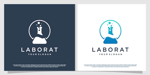 Labs-logo met creatieve elementstijl Premium Vector deel 3