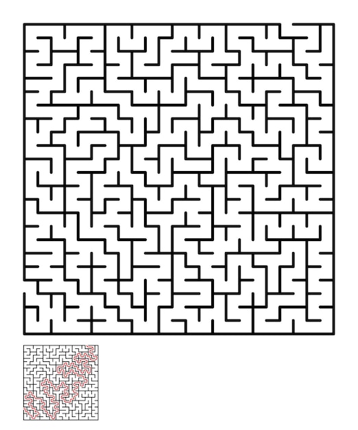 Labyrint doolhof raadsel voor kinderen