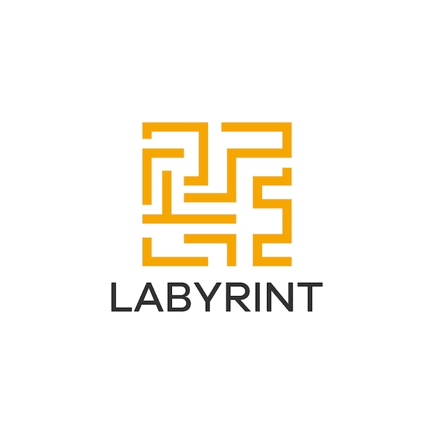 Vector labyrint logo design templates