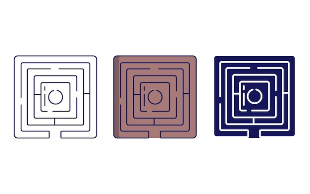 Vector labyrinth vector icon