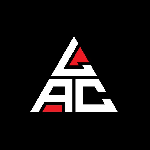 LAC triangle letter logo design with triangle shape LAC triangle logo design monogram LAC triangle vector logo template with red color LAC triangular logo Simple Elegant and Luxurious Logo