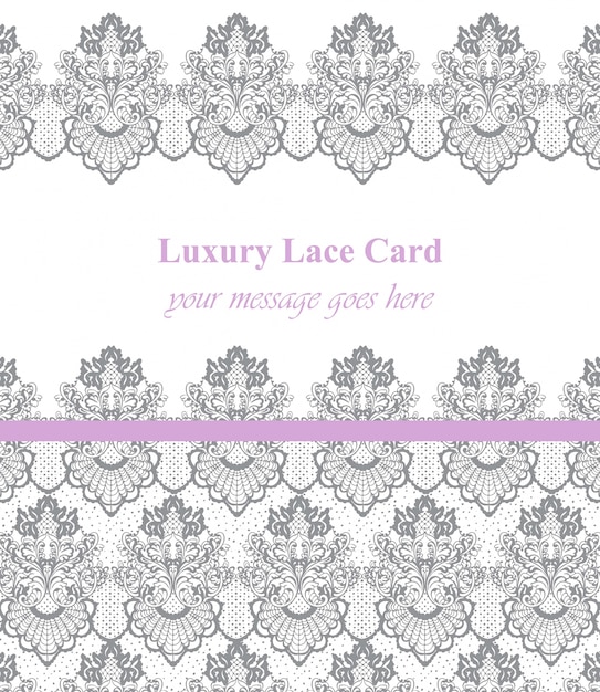 Lace card Vector