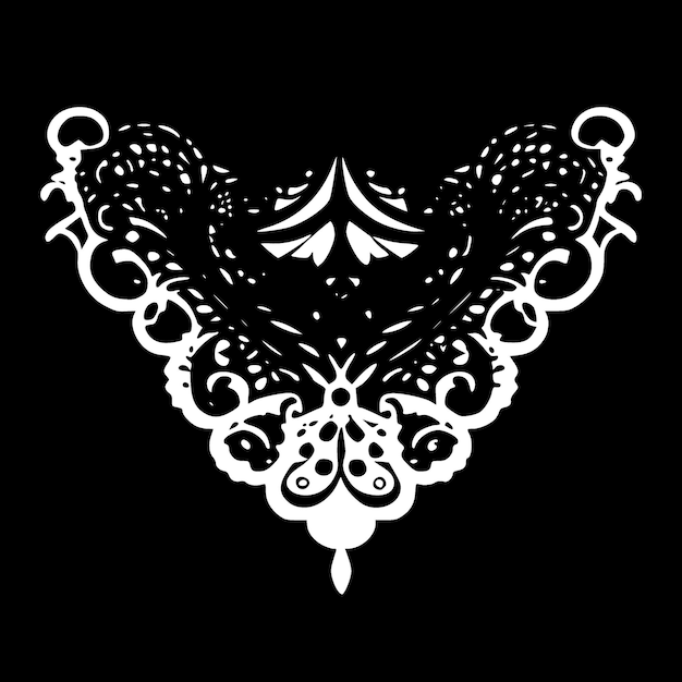 Vector lace minimalist and flat logo vector illustration