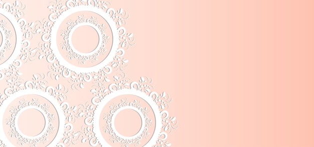 Vector lace set pink background
