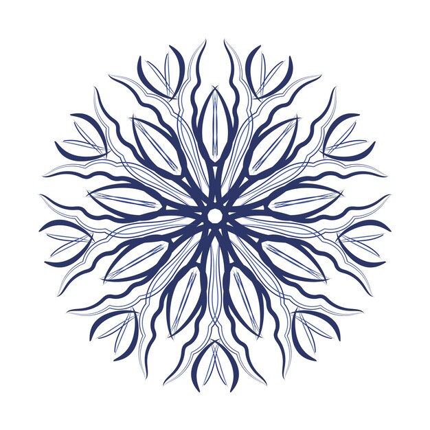 Lace sneeuwvlok Elegant ornament voor grafisch ontwerp Vector illustratie