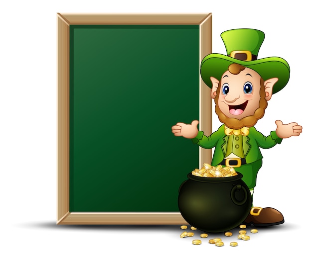 Lachende cartoon leprechaun