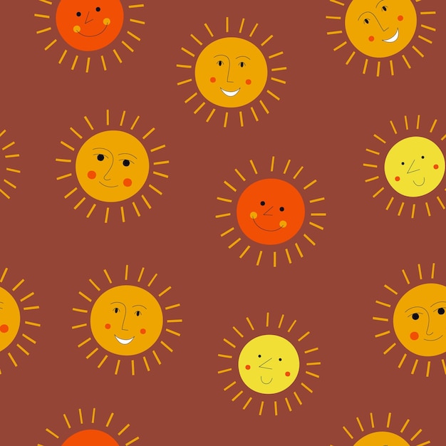 Lachende zon abstract personage mascotte ontwerp grappig gezicht schattig iconx9