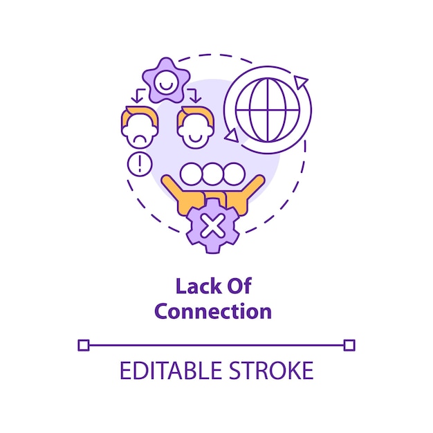 Lack of connection concept icon