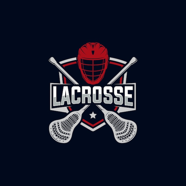 Lacrosse team logo template sport vector graphic illustration