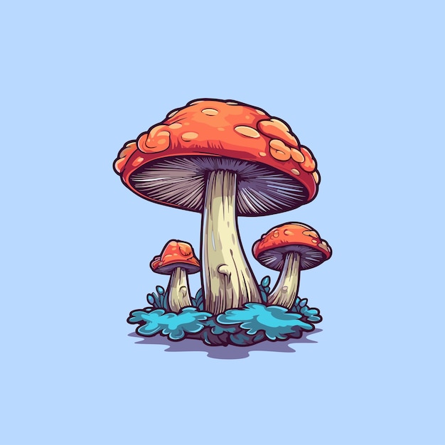 lactarius deliciosus kawaii cartoon illustration