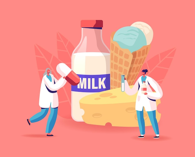 Vector lactose intolerance illustration