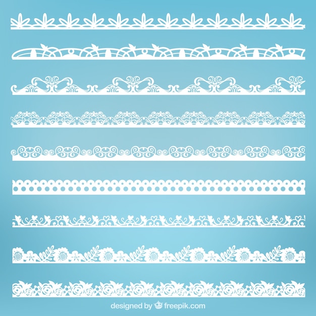 Vector lacy borders