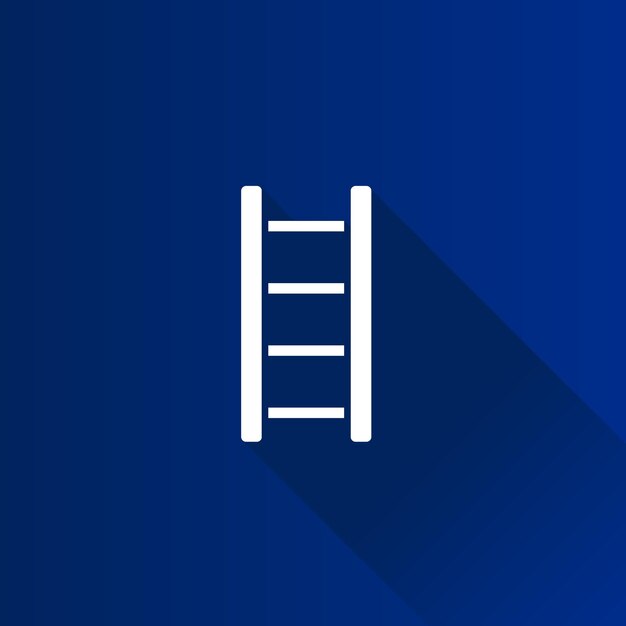 Ladder egale kleur pictogram lange schaduw vectorillustratie