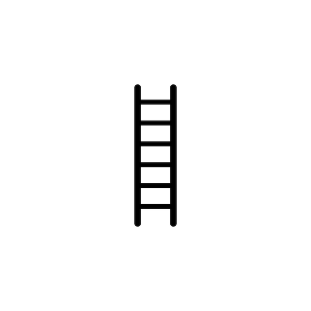 Ladder en trappen Logo sjabloon vector pictogram illustratie