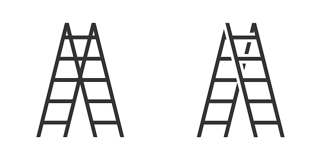 Ladder icon isolated on a white background Vector illustration