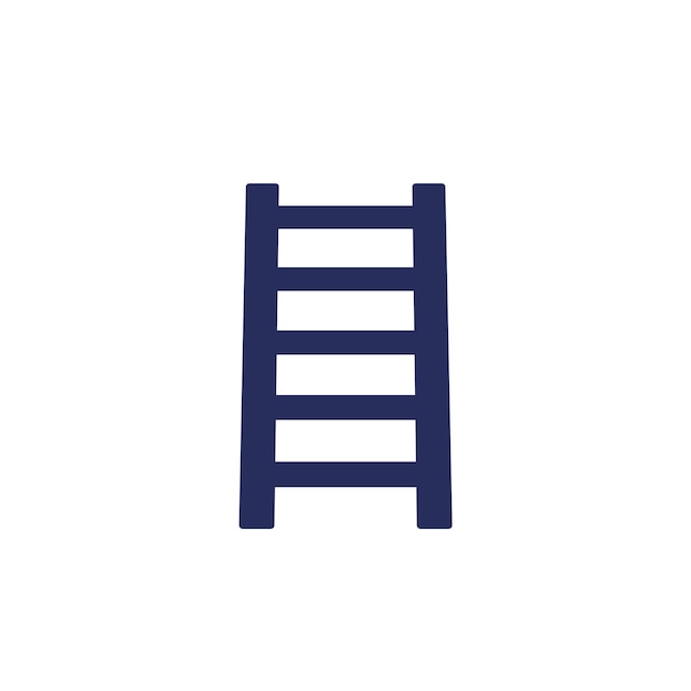 Ladder icon on white vector