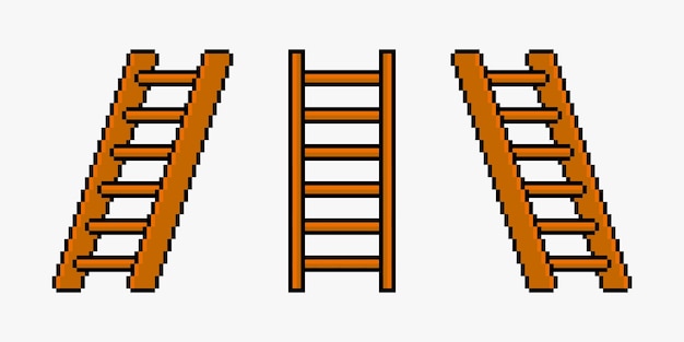 Ladder in pixel art style