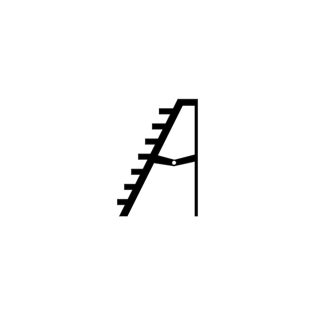 Иллюстрация векторной иконки логотипа лестницы и лестницы