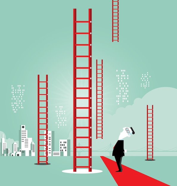 Ladder to success - Business concept