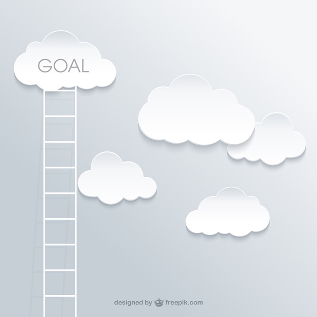 Vector ladder to the success concept