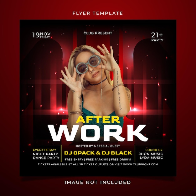 ladies club party flyer template