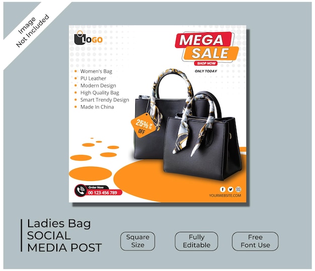 Vector ladies fashion bag, travel bag