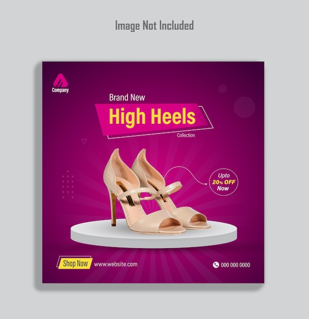 Vector ladies fashion post design or high heel post design