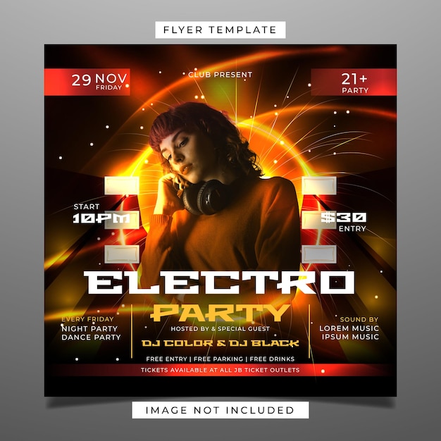 Vector ladies night club party flyer template