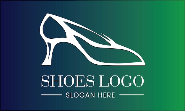 Ladies shoes fashion women hill shop vector design logo sale template