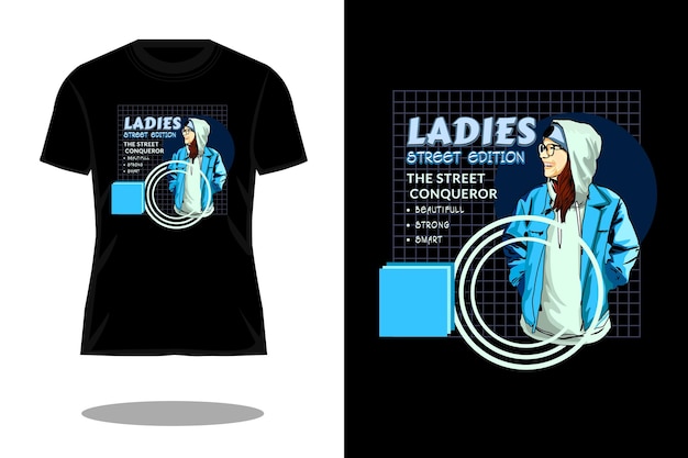 Ladies street conqueror street wear t shirt design