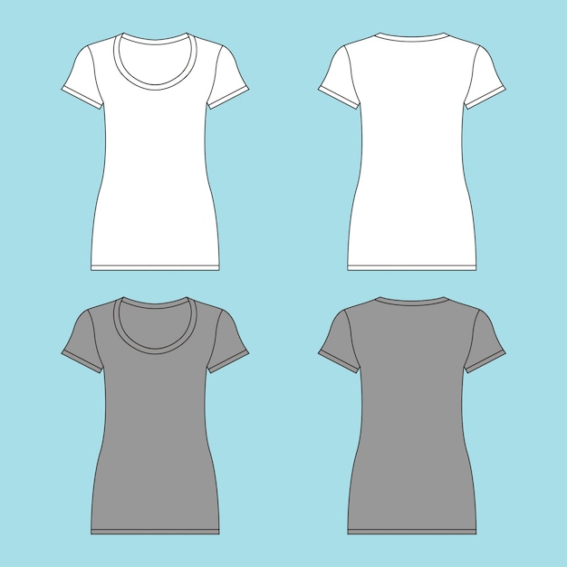 女性女性tシャツイラスト