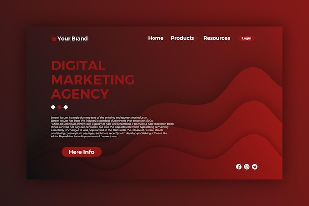 Lading page abstract template