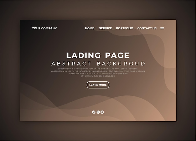 Lading page template