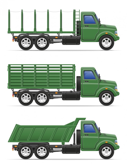 Vector ladingsvrachtwagen voor vervoer van goederen vectorillustratie