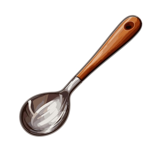 Vector ladle vector on white background