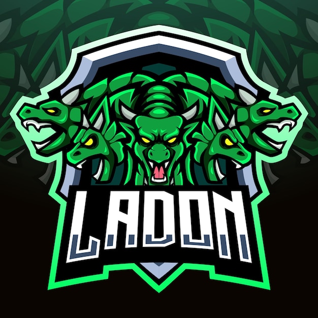 Vector ladon mascot. esport logo design