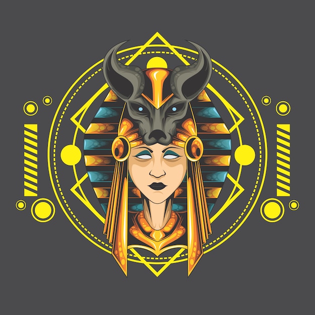 Vector lady anubis