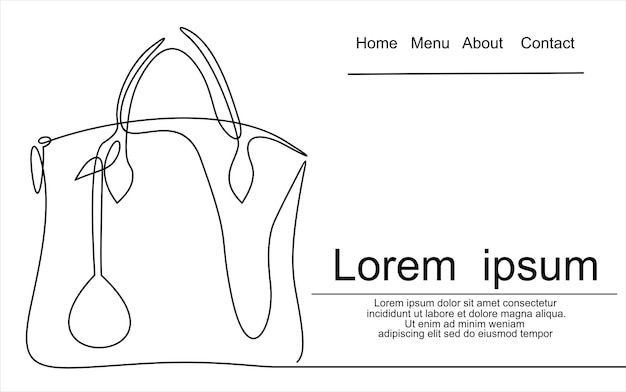 Linea lady bag icon-linea continua