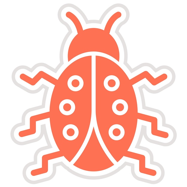 Lady bug Vector Icon Design Illustratie