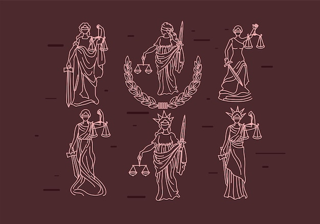 Vector lady justice vector