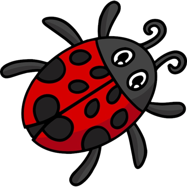 Ladybug Animal Cartoon Colored Clipart