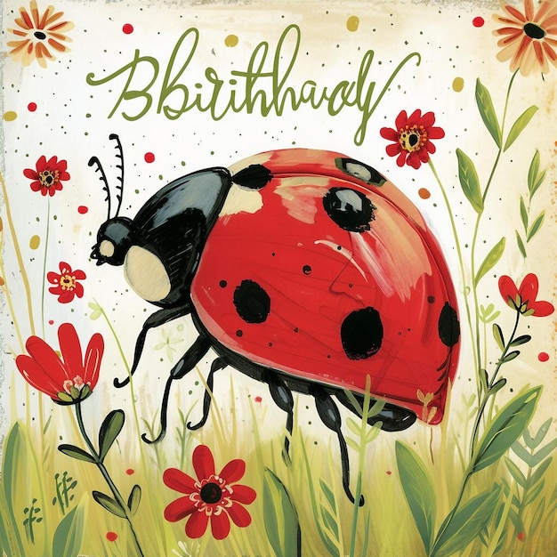 Ladybug Birthday Greetings