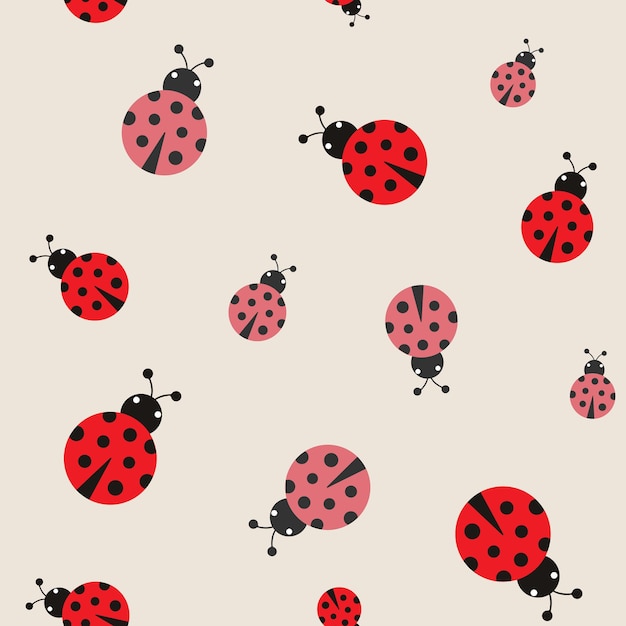 Ladybug cartoon pattern