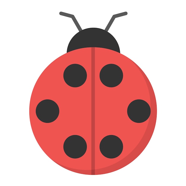 Illustrazione piatta coccinella