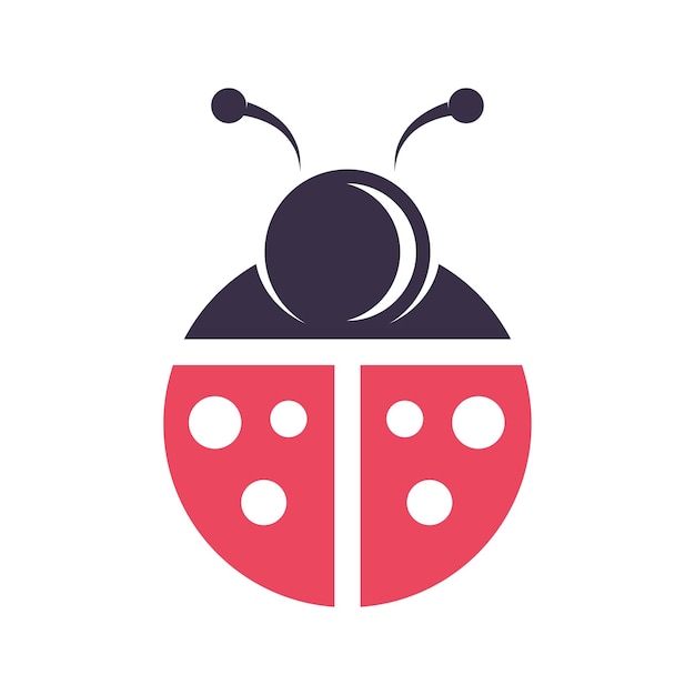 Ladybug icon logo design illustration